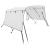 Parasolar Bimini 3 arcuri pereți laterali, 183x(154-167)x137 cm GartenMobel Dekor