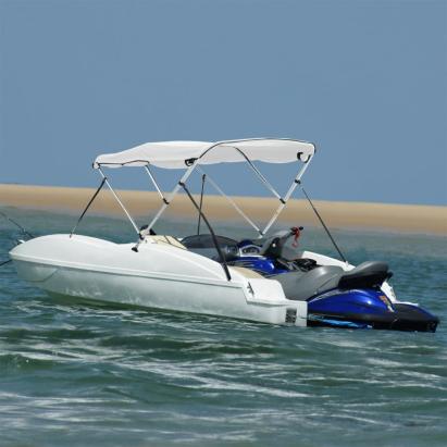 Parasolar Bimini 3 arcuri pereți laterali, 183x(154-167)x137 cm GartenMobel Dekor
