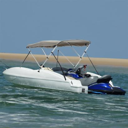 Parasolar Bimini 3 arcuri pereți laterali, 183x(154-167)x137 cm GartenMobel Dekor