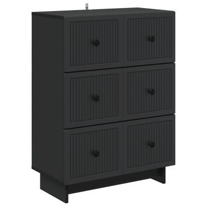 Dulap cu sertare Negru 66 x 34,5 x 90 cm Lemn prelucrat GartenMobel Dekor