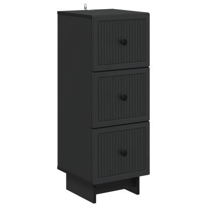 Dulap cu sertare Negru 33 x 34,5 x 90 cm Lemn prelucrat GartenMobel Dekor