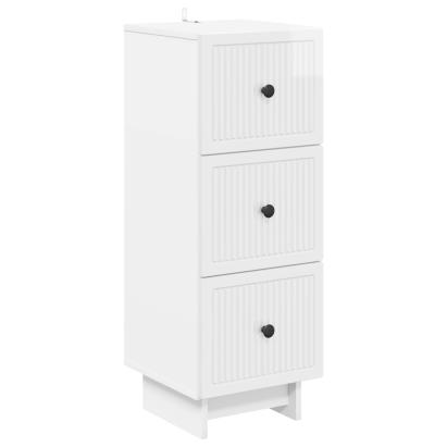 Dulap cu sertare Alb foarte lucios 33 x 34,5 x 90 cm GartenMobel Dekor