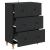 Dulap cu sertare Negru 66 x 34,5 x 90 cm Lemn prelucrat GartenMobel Dekor