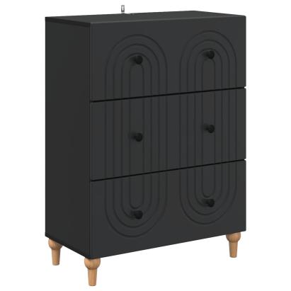 Dulap cu sertare Negru 66 x 34,5 x 90 cm Lemn prelucrat GartenMobel Dekor