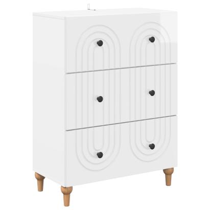 Dulap cu sertare Alb foarte lucios 66 x 34,5 x 90 cm GartenMobel Dekor