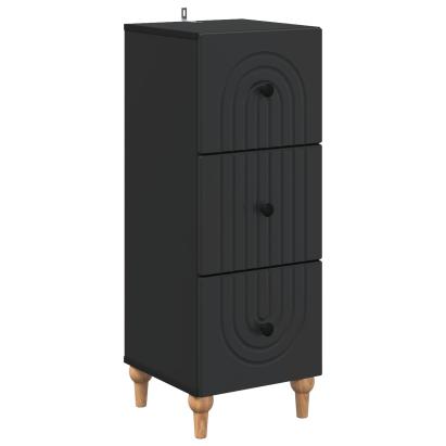 Dulap cu sertare Negru 33 x 34,5 x 90 cm Lemn prelucrat GartenMobel Dekor