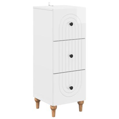 Dulap cu sertare Alb foarte lucios 33 x 34,5 x 90 cm GartenMobel Dekor
