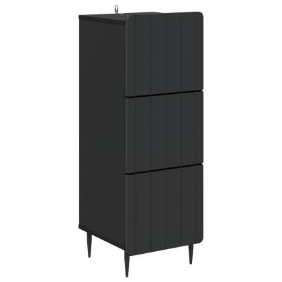Dulap cu sertare Negru 33 x 34,5 x 92 cm Lemn prelucrat GartenMobel Dekor
