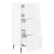Dulap cu sertare Alb foarte lucios 33 x 34,5 x 92 cm GartenMobel Dekor