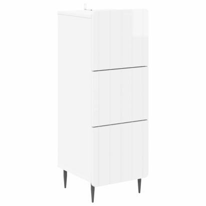 Dulap cu sertare Alb foarte lucios 33 x 34,5 x 92 cm GartenMobel Dekor