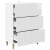 Dulap cu sertare Alb foarte lucios 66 x 34,5 x 90 cm GartenMobel Dekor