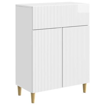 Bufet Alb foarte lucios 66 x 34,5 x 90 cm Lemn prelucrat GartenMobel Dekor