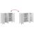 Bufet Alb foarte lucios 89 x 34,5 x 80 cm Lemn prelucrat GartenMobel Dekor