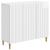 Bufet Alb foarte lucios 89 x 34,5 x 80 cm Lemn prelucrat GartenMobel Dekor