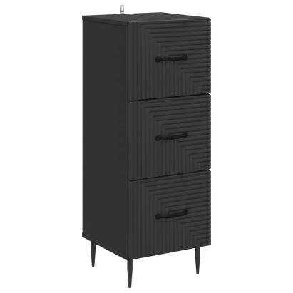 Dulap cu sertare Negru 33 x 34,5 x 89,5 cm Lemn prelucrat GartenMobel Dekor