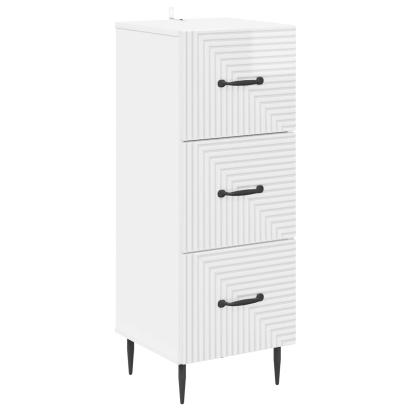 Dulap cu sertare Alb foarte lucios 33 x 34,5 x 89,5 cm GartenMobel Dekor