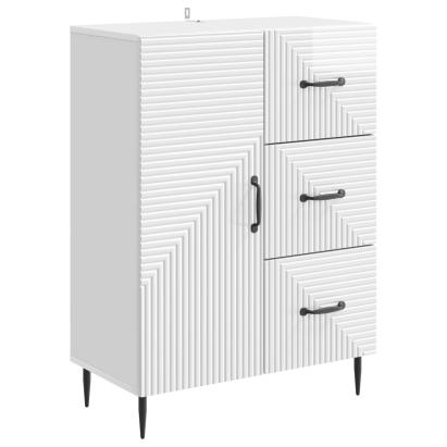 Bufet Alb foarte lucios 66 x 34,5 x 89,5 cm Lemn prelucrat GartenMobel Dekor