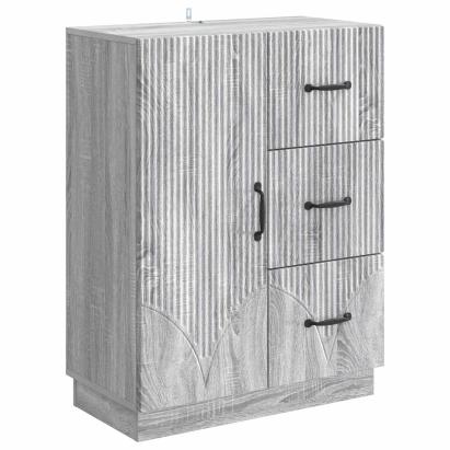 Bufet cu sertar Sonoma gri 66 x 34,5 x 87 cm Lemn prelucrat GartenMobel Dekor