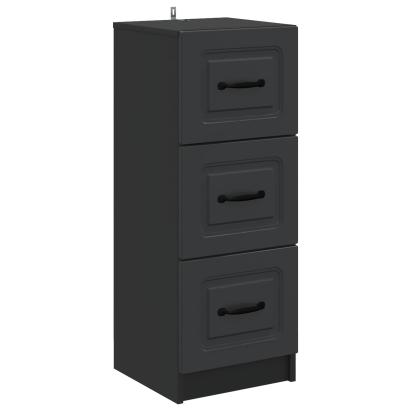 Dulap cu sertare Negru 33 x 34,5 x 87 cm Lemn prelucrat GartenMobel Dekor