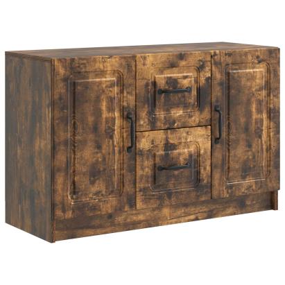 Bufet cu sertar Stejar fumuriu 89 x 34,5 x 57 cm Lemn prelucrat GartenMobel Dekor