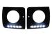 Carcasa faruri cu Lumini de zi dedicate LED DRL Crom Mercedes G-class W463 (1989-2012) G65 Design Negru Performance AutoTuning