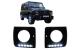 Carcasa faruri cu Lumini de zi dedicate LED DRL Crom Mercedes G-class W463 (1989-2012) G65 Design Negru Performance AutoTuning