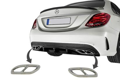 Ornamente tobe sistem de evacuare Mercedes C-Class W205 S65 E65 GLE W166 X166 GLC W253 Design Performance AutoTuning