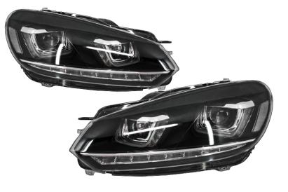 Faruri LED RHD VW Golf 6 VI (2008-up) Design Golf 7 3D U Design Semnal LED Dinamic Performance AutoTuning