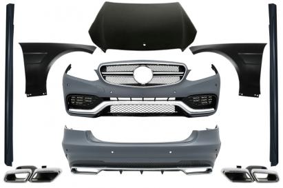 Kit Exterior Mercedes W212 E-Class Facelift (2013-up) E63 Design cu Ornamente de evacuare Performance AutoTuning