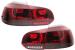 Stopuri Full LED VW Golf 6 VI (2008-2013) R20 Design Rosu Fumuriu cu Semnal Dinamic Performance AutoTuning