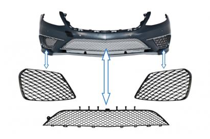 Ansamblu de Grile Bara Fata Mercedes W222 S-Class (2013-2017) S63 Design Negru Lucios Performance AutoTuning