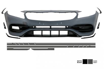 Bara Fata cu Stickere Laterale Gri Inchis Mercedes A-Class W176 (2012-2018) Facelift A45 Design Performance AutoTuning