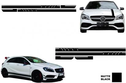 Set Stickere Capota/Plafon/Portbagaj si Laterale Negru Mat Mercedes Benz CLA W117 C117 X117 (13-16) W176 (12-18) A45 A-Design Performance AutoTuning
