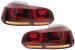 Grila Centrala VW Golf 6 VI (2008-2012) Golf 7 U Design cu Red Strip GTI LED dinamic cu Stopuri R20 si Faruri LED Performance AutoTuning