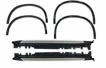 Prelungiri Extensii Aripi BMW X5 F15 (2014-2018) M-Design Negru Lucios cu Praguri Trepte Laterale Performance AutoTuning