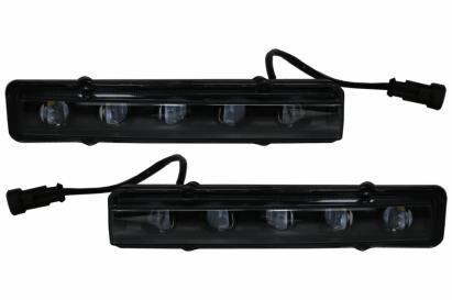 Lumini de zi dedicate LED DRL Mercedes G-class W463 (1989-2012) G65 Design Negru Performance AutoTuning
