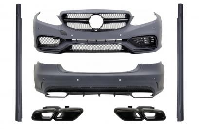 Kit Exterior cu Ornamente tobe Mercedes W212 E-Class Facelift (2013-up) E63 A-Design Negru Lucios Performance AutoTuning