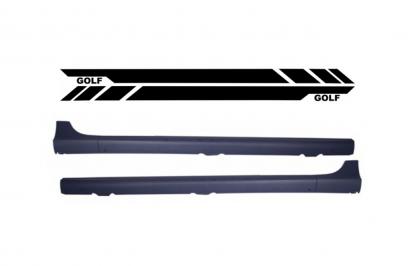 Praguri Laterale VW Golf 5 V (2003-2007) GTI Design cu Stickere Laterale Negru Performance AutoTuning