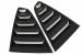 Ornamente Geamuri Laterale Spate si Ornament Geam Spate Luneta compatibile cu FORD Mustang Sixth Generation (2015-2019) Negru Performance AutoTuning