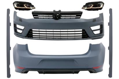 Pachet Exterior cu Faruri G7.5 Look LED Semnal Dinamic VW Golf 7 VII (11/2012-07/2017) R Design Performance AutoTuning