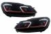 Faruri LED si Stopuri FULL LED VW Golf 6 VI (2008-2013) Facelift G7.5 GTI Design Rosu Semnalizare Secventiala LHD Performance AutoTuning