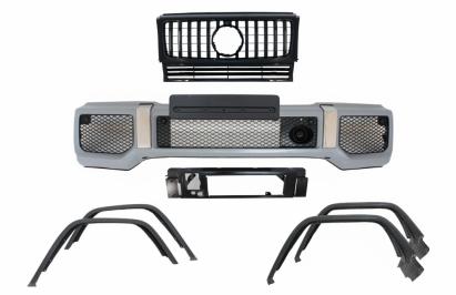 Bara Fata cu Prelungiri Aripi Extensii si Grila Centrala Mercedes G-Class W463 (1989-2018) G65 Design Performance AutoTuning