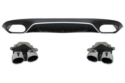 Difuzor Bara Spate Mercedes E-Class C238 A238 AMG Sport Line Coupe Cabrio (2016+) E53 Design Silver Performance AutoTuning