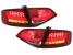 Stopuri LED cu Difuzor Bara Spate si Ornamente Evacuare AUDI A4 B8 8K Sedan (2007-2010) Rosu / Clar RS4 Design Performance AutoTuning