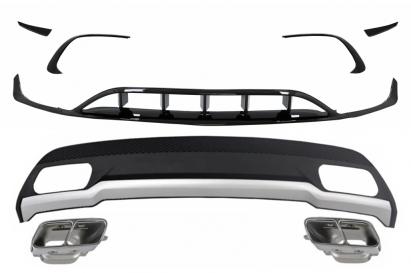Difuzor Bara Spate cu Prelungiri Bara Fata MERCEDES A-Class W176 (2015-2018) A45 Design Performance AutoTuning