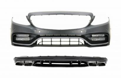 Bara Fata cu Difuzor Mercedes C-Class W205 S205 AMG Sport Line (2014-2020) C63S Design Performance AutoTuning