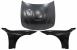 Capota cu Aripi Laterale Negru compatibila cu BMW Seria 4 F32 F33 F36 (2011-2019) M4 GTS Look Performance AutoTuning