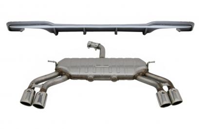 Difuzor Bara Spate cu Sistem de evacuare AUDI A3 8V Facelift Sedan Convertible (2016-2019) S3 Design Bara S Line Performance AutoTuning