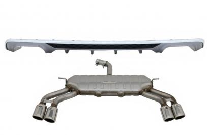 Difuzor Bara Spate cu Sistem de evacuare AUDI A3 8V Facelift Sedan (2016-2019) S3 Design Bara Standard Performance AutoTuning