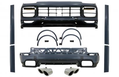 Pachet Exterior Complet cu Ornamente Evacuare Porsche Cayenne 9Y0 (2018-Up) Conversie la Turbo sau Aero Design Performance AutoTuning